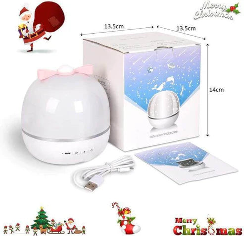 360° Rotating Projection Night Lamp – LED Star Galaxy Light for Kids & Bedroom
