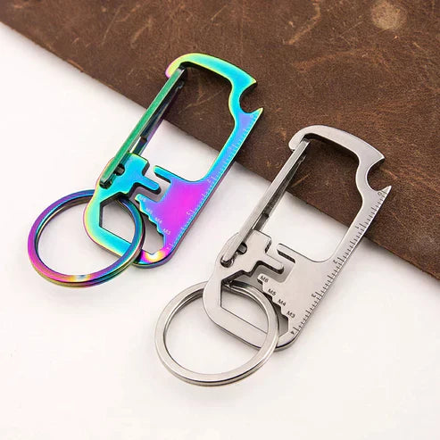 Stainless Steel EDC Multi Tool Bottle Opener Keychain - Portable Everyday Carry Tool