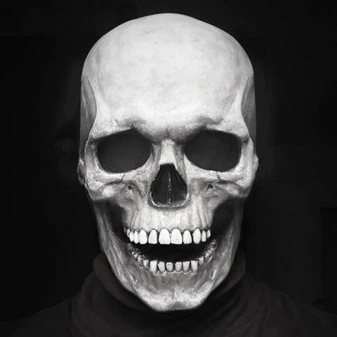 Movable Jaw Skull Mask – Articulated Halloween Horror Costume Mask