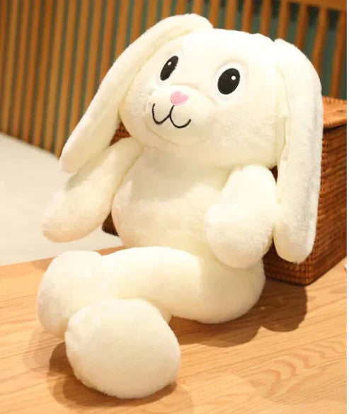 Telescopic Rabbit Plush - Cute Extendable Long-Eared Bunny Stuffed Toy