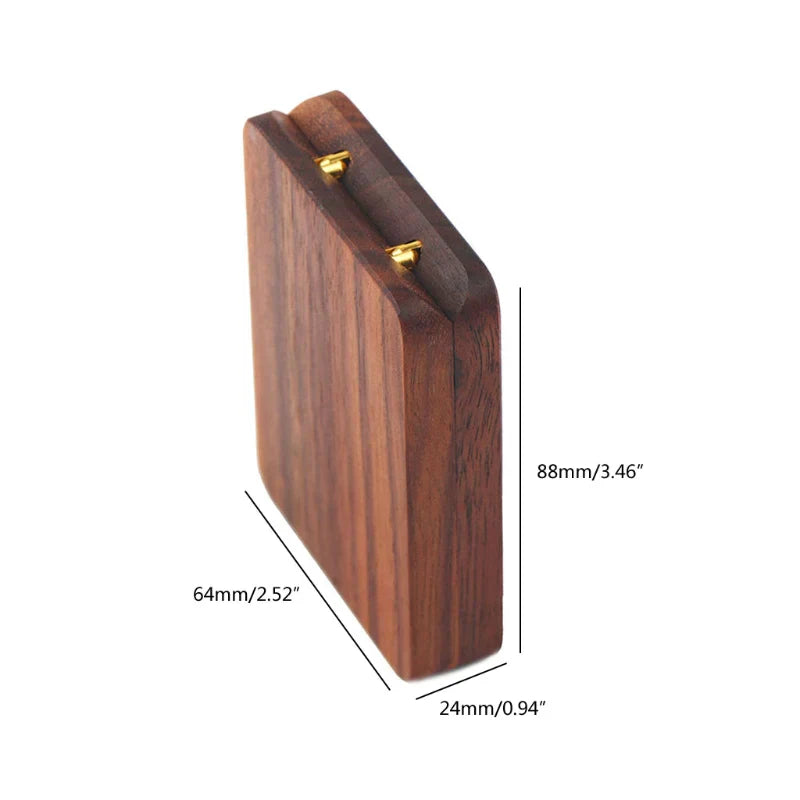 Lovely Wooden Rotating Ring Box - Handmade Proposal & Engagement Ring Bearer Box with Magnetic Closure