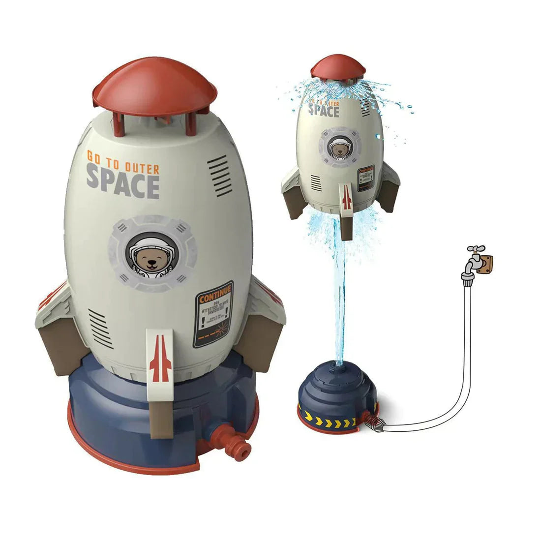 Water Spray Space Rocket Launcher Kids Toy - Outdoor Water Play Set
