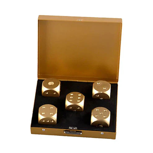 5pcs Aluminum Alloy Metal Dice Set - Premium Gaming Dice with Case
