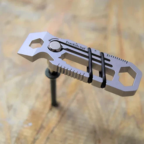 6-In-1 Multi-Tool Keychain - Pocket EDC Screwdriver, Wrench & Bottle Opener