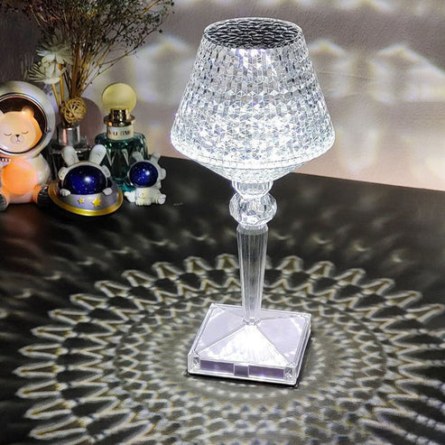 Diamond Glow Rechargeable Crystal Table Lamp – Touch Control RGB Atmosphere Light