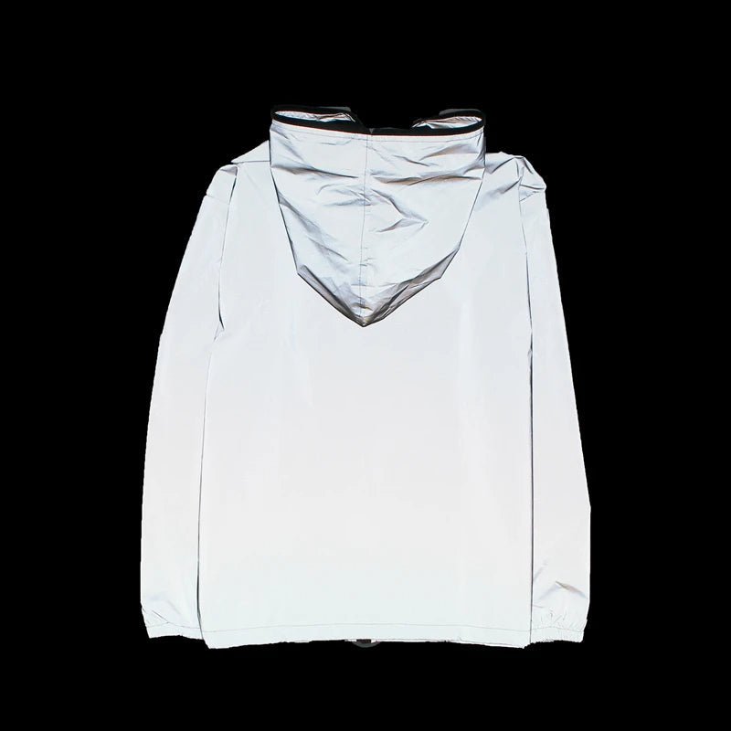 Leopard & Zebra Reflective Hooded Windbreaker Jacket – Night Shining Streetwear