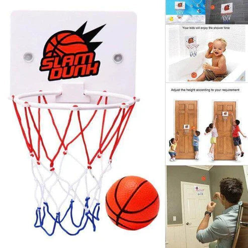 Wall-Mounted Mini Basketball Hoop Toy Set - Suction Cup Indoor Basketball for Home, Office & Kids Ages 5+