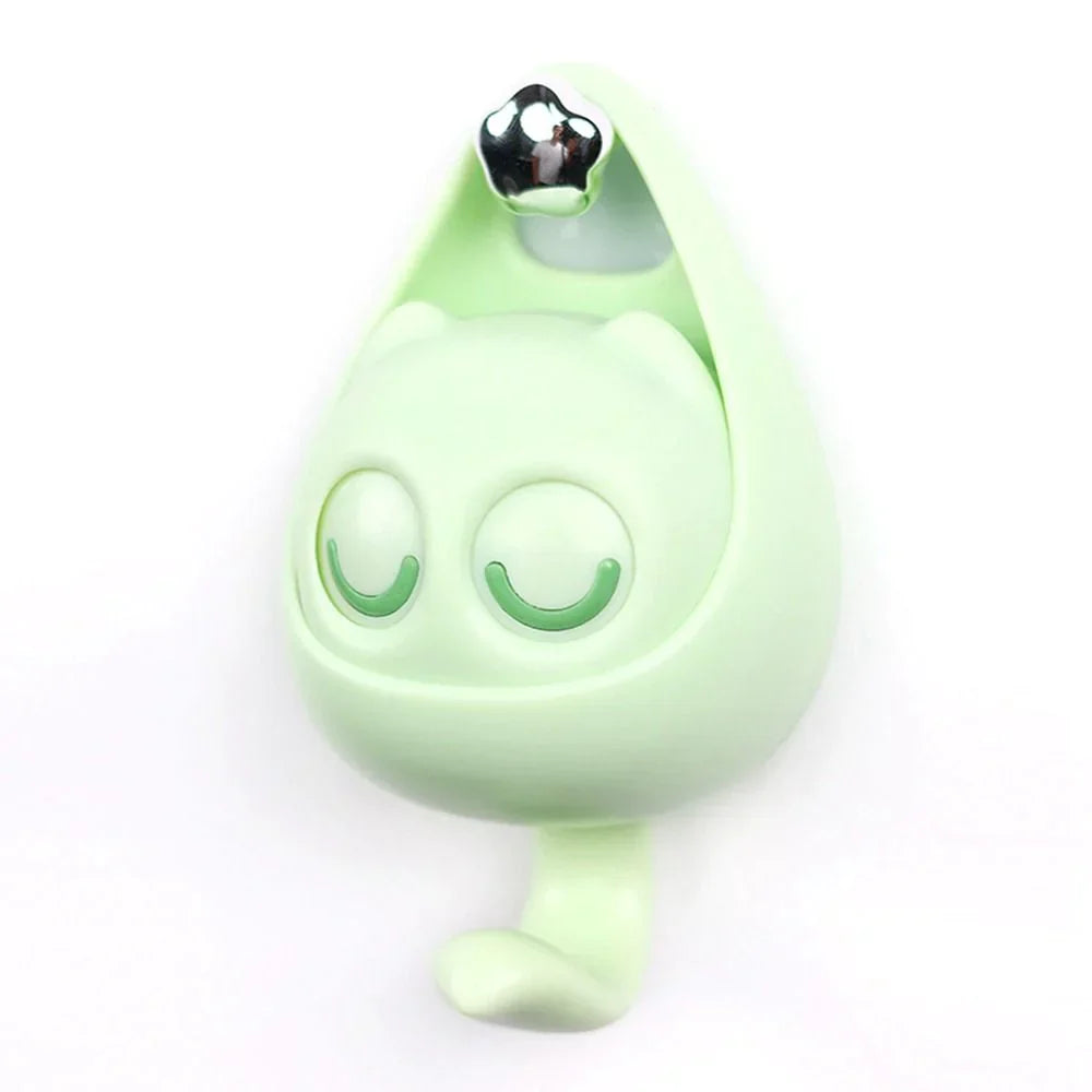 Cute Cat Punch Free Key Holder Hook - No Drill Wall Mounted Key Organizer for Home Decor