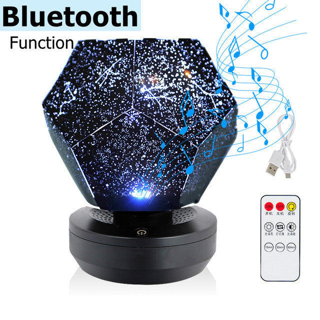 Galaxy Starry Sky Projector Night Light – LED Star Lamp with Remote & Bluetooth