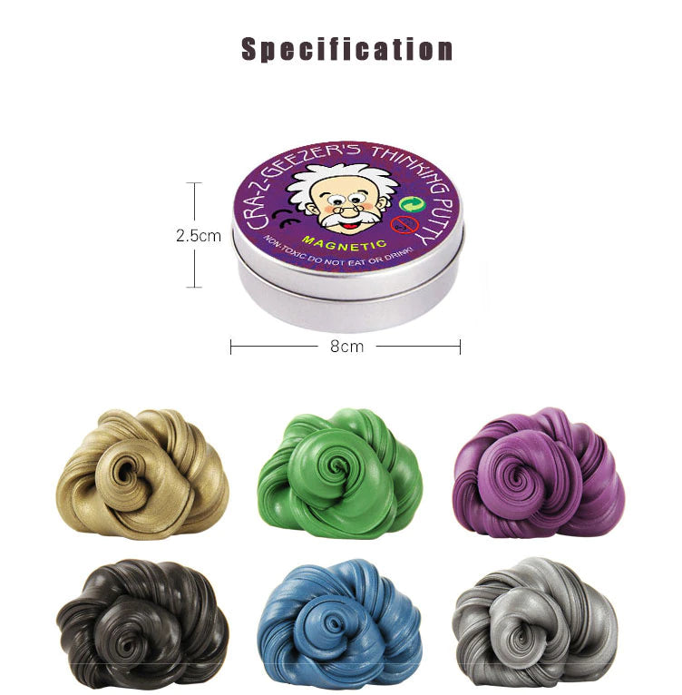 Magnetic Putty – Stretchy Ferromagnetic Slime Stress Relief Toy