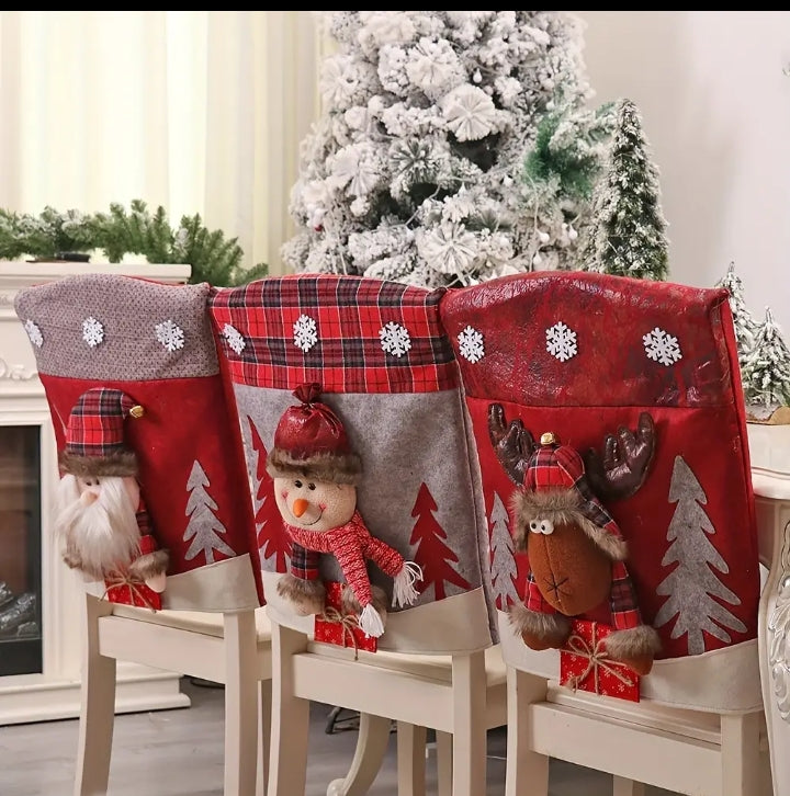 3D Cartoon Figurine Chair Cover Set – Faux Leather Seat Cushion & Back Cover for Home & Office