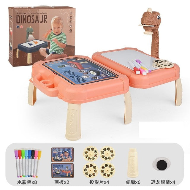 LED Projector Kids Educational Learning Table Desk – Interactive Drawing & Writing Desk for Children