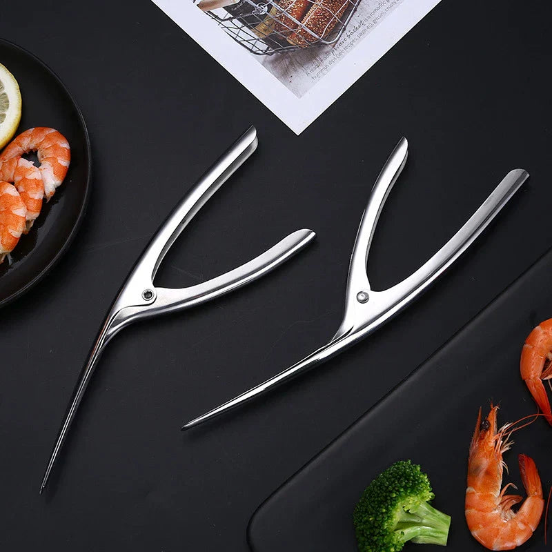 Stainless Steel Shrimp Peeler & Deveiner – Creative Seafood Cooking Tool Kitchen Gadget