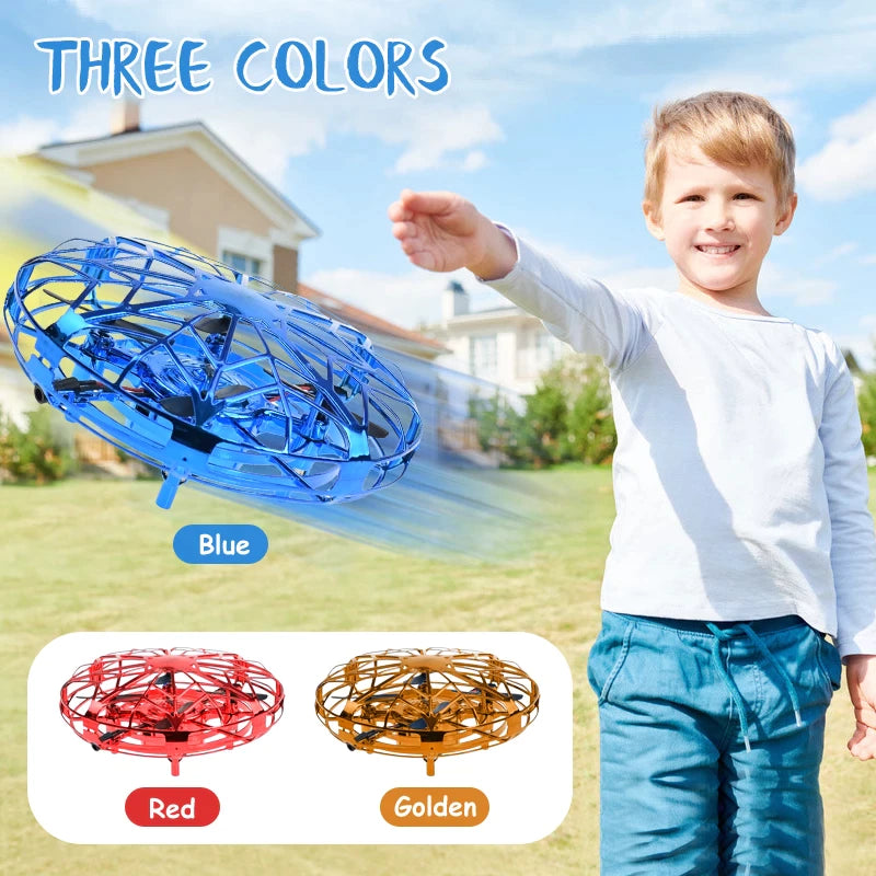 RC UFO Drone – Hand Sensing Infrared Flying Toy with LED Lights for Kids & Adults