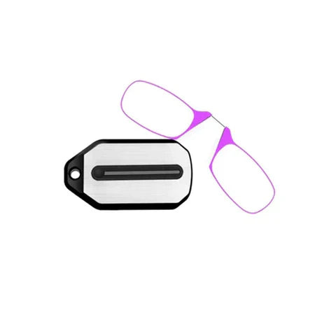 Folding Legless Ultralight Keychain Reading Glasses - Card-Thin Portable Readers for Men & Women (5 Strengths)
