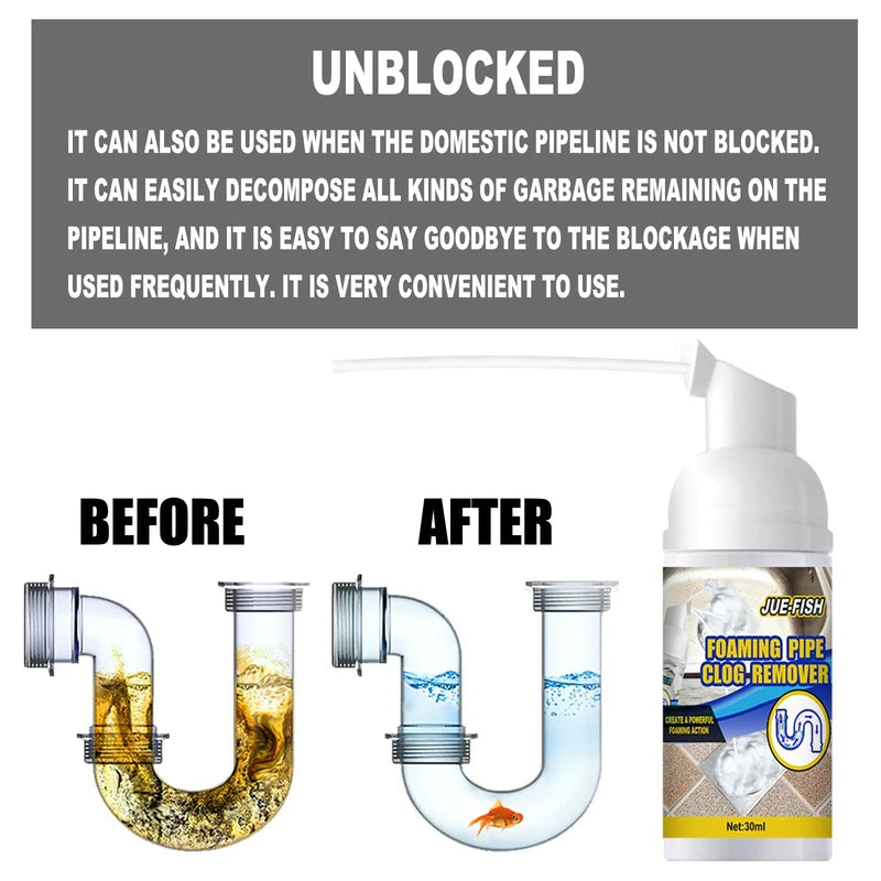 Sink & Drain Cleaner Foam – Powerful Clog Remover & Deodoriser