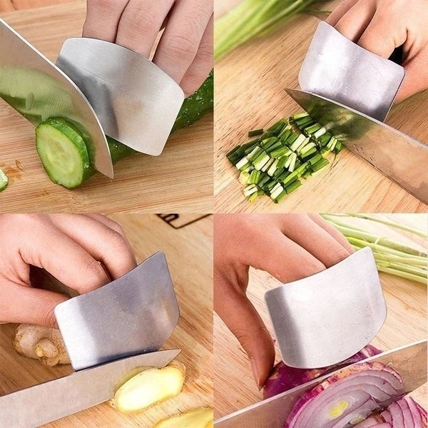 Stainless Steel Finger & Hand Protector Guard – Safe Knife Cutting Shield Kitchen Tool