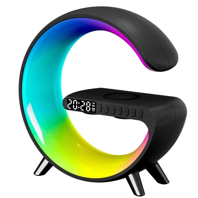 Smart RGB Bluetooth Speaker – Wireless Charging, Night Light & Alarm Clock
