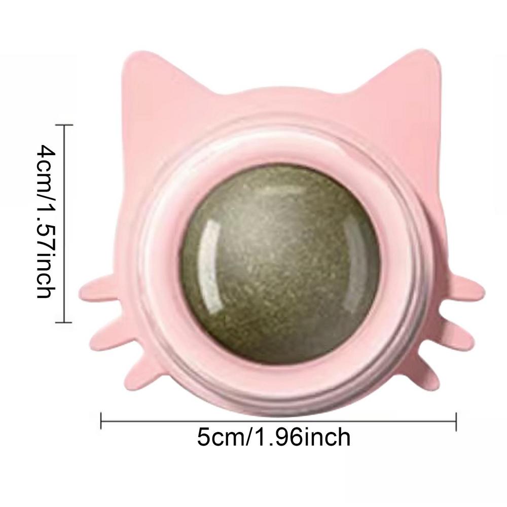Catnip Ball Cat Toy – 360° Rotating Wall Stick Chew & Play Toy for Kittens & Cats