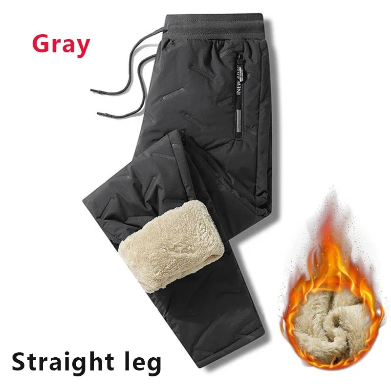 Men’s Winter Fleece Sweatpants – Plush Thick Lambswool Thermal Trousers for Cold Weather