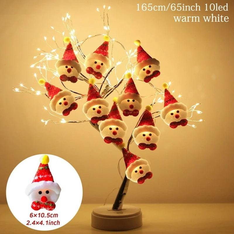 Snowman Christmas LED Garland String Lights – Festive Indoor Fairy Light Decoration for Home & Tree