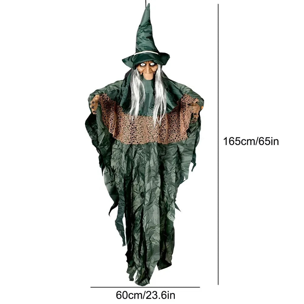 Halloween Hanging Decoration with Light-Up Eyes – Outdoor Yard Haunted House Party Prop