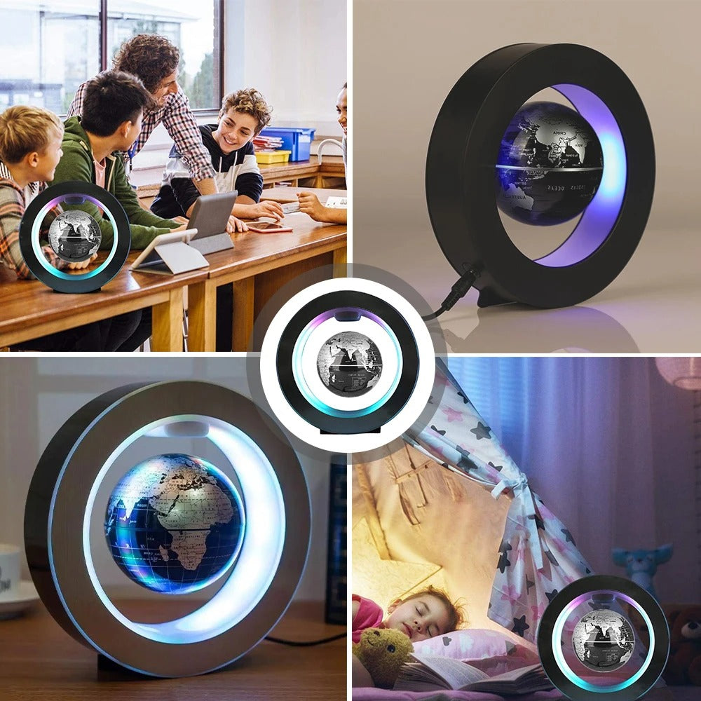 Magnetic Levitating Globe Lamp - Floating LED World Map Antigravity Desk Lamp for Home & Office Decor