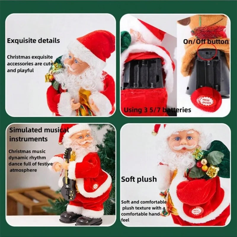 Swinging Belly and Feet Musical Climbing Santa Dancing