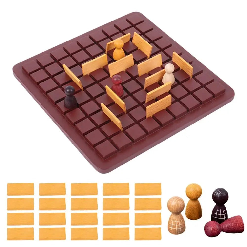 Wooden Checkers Board Game – Classic Two-Player Strategy Game for Family & Friends