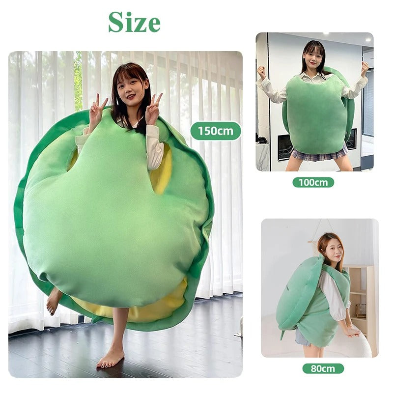 Wearable Funny Turtle Shell Plush Pillow
