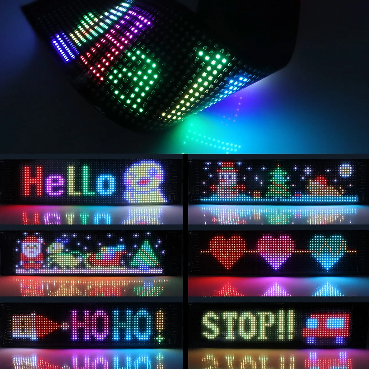 Smart Bluetooth LED Pixel Screen Strip - USB DIY Scrolling Display