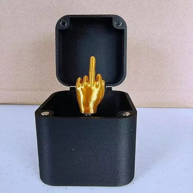 Middle Finger in a Box – Funny Novelty Desk Decoration & Gag Gift for Adults