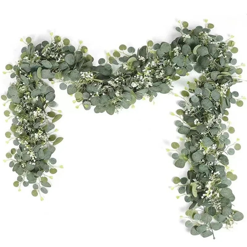 1pc Artificial Eucalyptus Leaves Greenery Garland Faux Plant