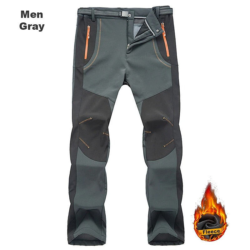 Men's Thick Warm Fleece Hiking Pants – Waterproof Windproof Outdoor Trekking Trousers | S–5XL