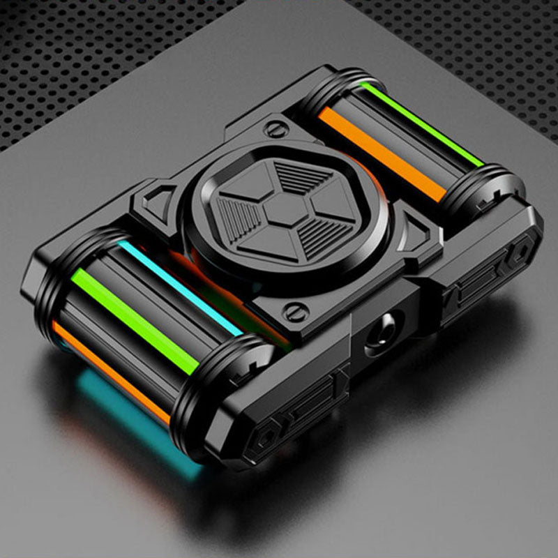 Tank Roller Fidget Spinner - Luminous Metal EDC with Glow-in-Dark Tubes