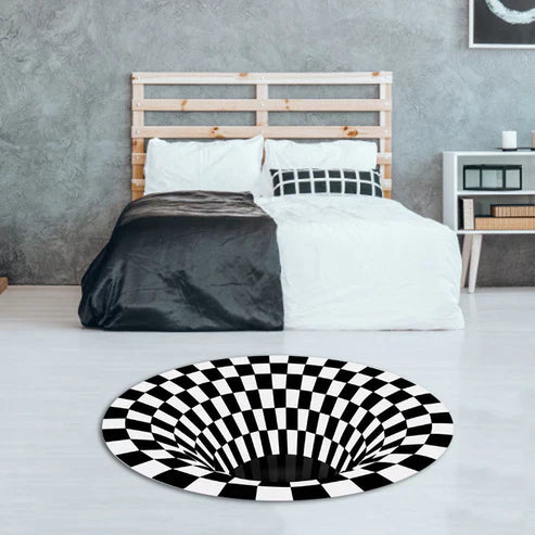 3D Carpet Round Floormat - Non-Slip Area Rug with 3D Pattern