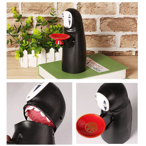Spirited Away No Face Piggy Bank - Animated Coin Eating Money Box with Music for Kids & Anime Fans