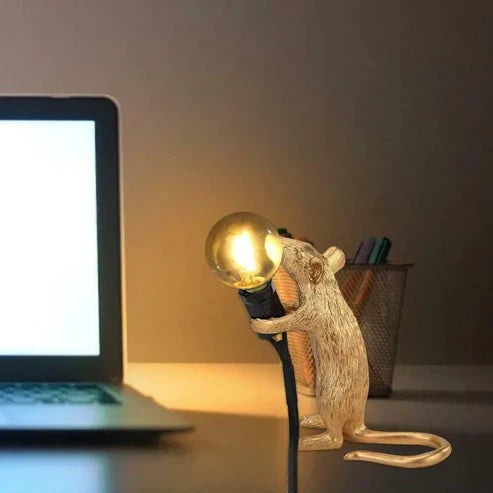 Gold Mouse Desk Lamps — Set of 3 | Decorative Novelty Table Lights