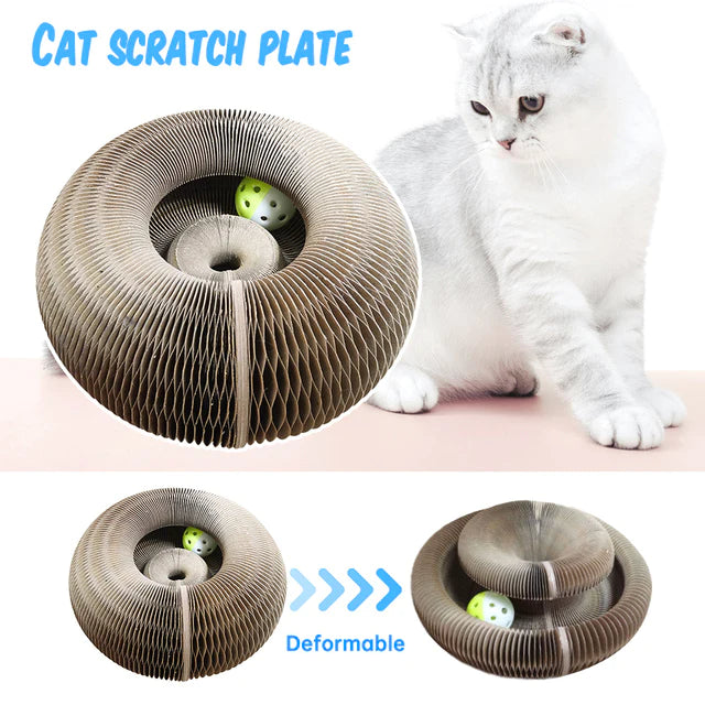 Magic Organ Scratch Board Cat Toy with Bell – Interactive Scratcher & Play Toy