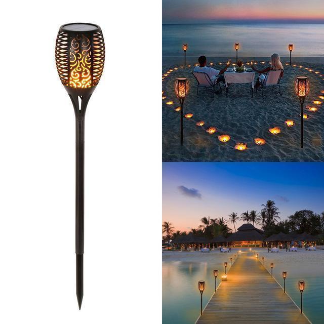 Solar Flame LED Garden Light – 96 LED Dancing Flame Torch | IP65 Waterproof, 10H Runtime