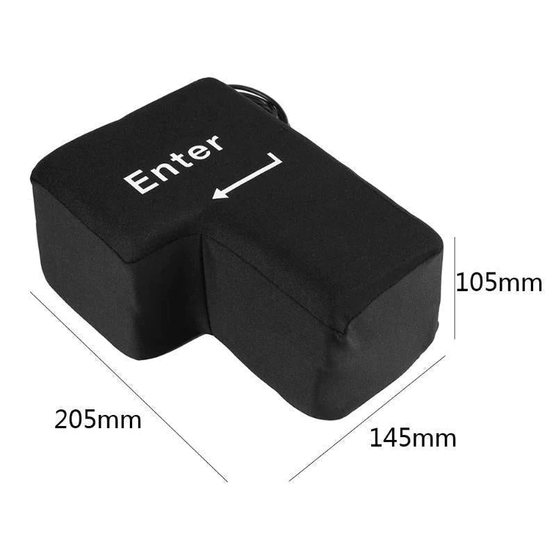 Giant USB Enter Key Button – Stress Relief Desk Toy & Nap Pillow