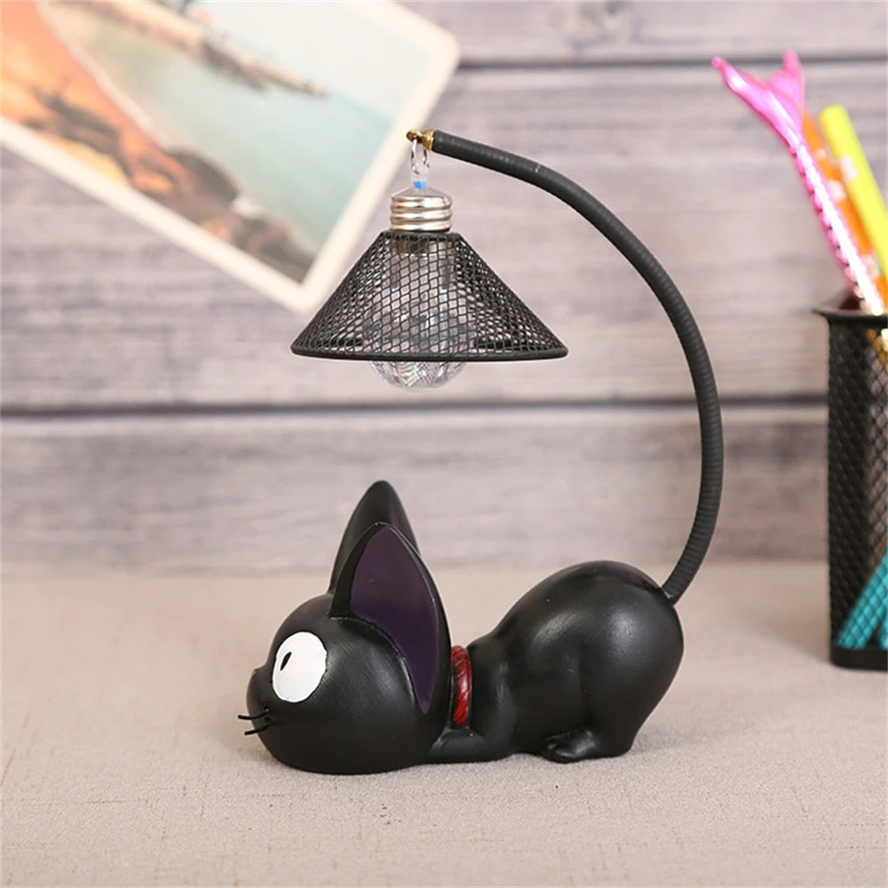 Creative Resin Cat Night Light - Touch Control LED Desk Lamp Decoration