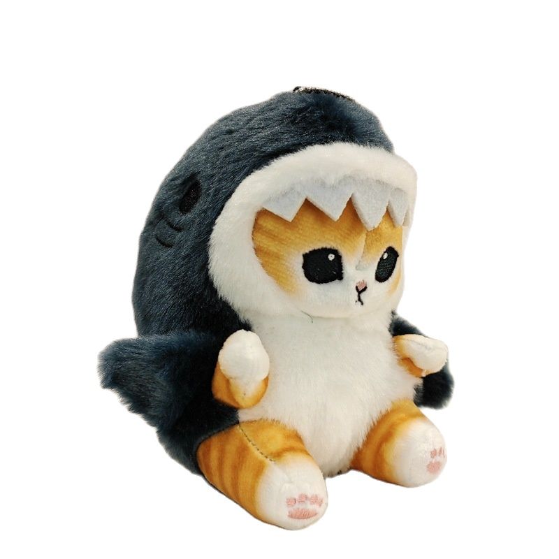 Cute Plush Toy - Shark Cat Fried Shrimp Soft Stuffed Animal Pillow