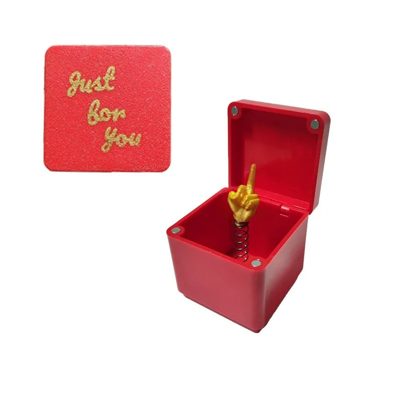 Middle Finger in a Box – Funny Novelty Desk Decoration & Gag Gift for Adults