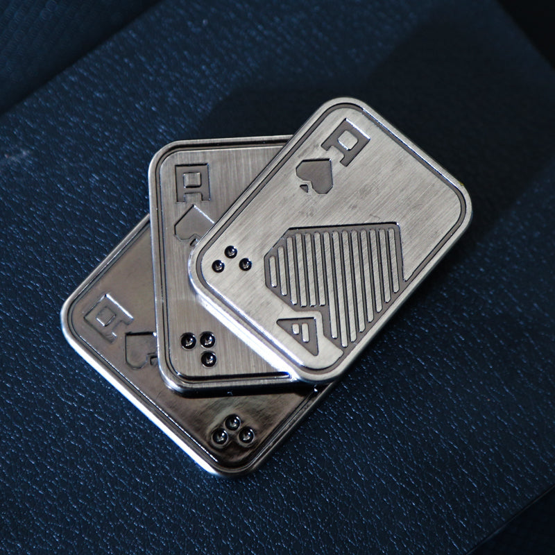 Skull Push Slider - Magnetic Metal Fidget Toy for Stress Relief & ADHD