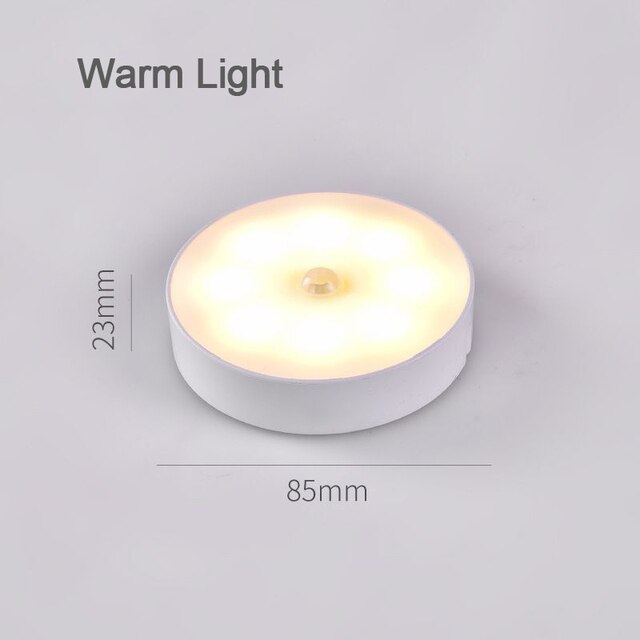 Motion Sensor Wireless LED Night Light – USB Rechargeable Bedroom & Hallway Lamp