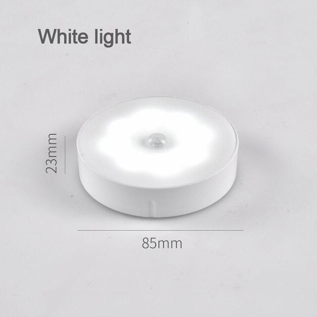 Motion Sensor Wireless LED Night Light – USB Rechargeable Bedroom & Hallway Lamp