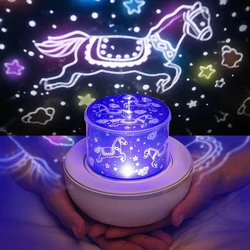 360° Rotating Projection Night Lamp – LED Star Galaxy Light for Kids & Bedroom