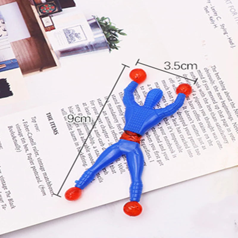 Sticky Wall Climber Toys – Set of 10 | Throw & Watch Them Crawl Down | Kids Party & Stocking Filler