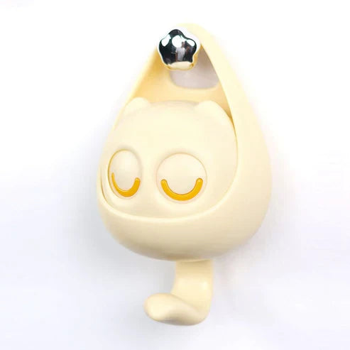 Cute Cat Punch Free Key Holder Hook - No Drill Wall Mounted Key Organizer for Home Decor